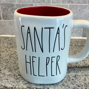Rae Dunn Artisan Collection White Mug SANTA’S HELPER
